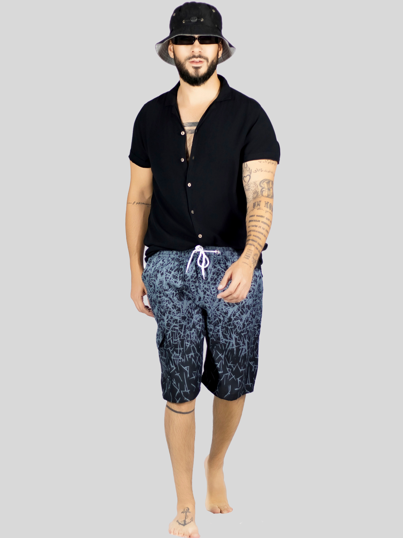 Foto 3 pulgar | Short Playa Y Alberca Hombre Estampado Sh-063 D6 Traje Baño Con Forro
