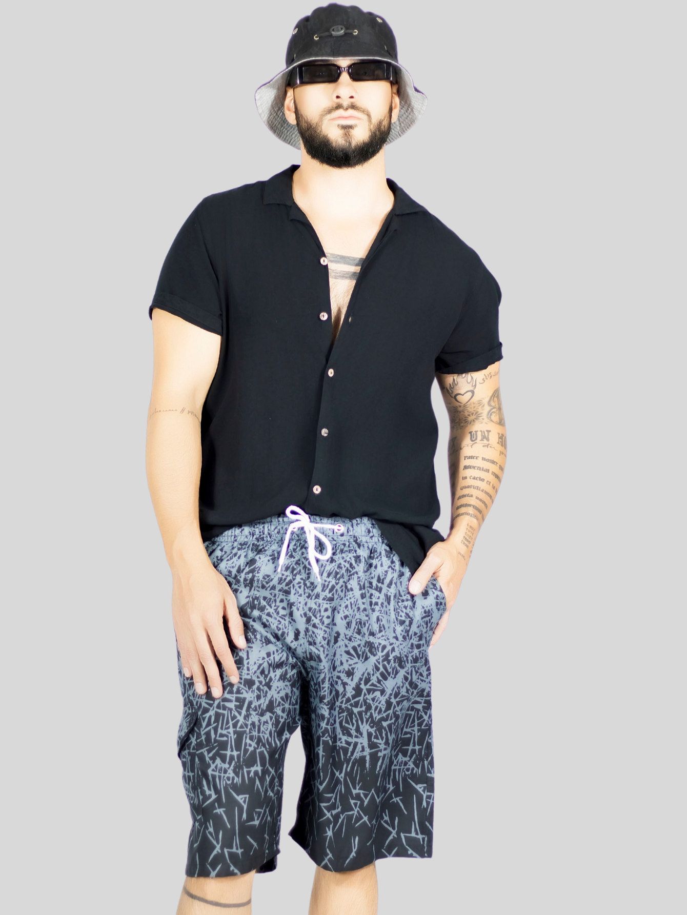 Foto 7 | Short Playa Y Alberca Hombre Estampado Sh-063 D6 Traje Baño Con Forro