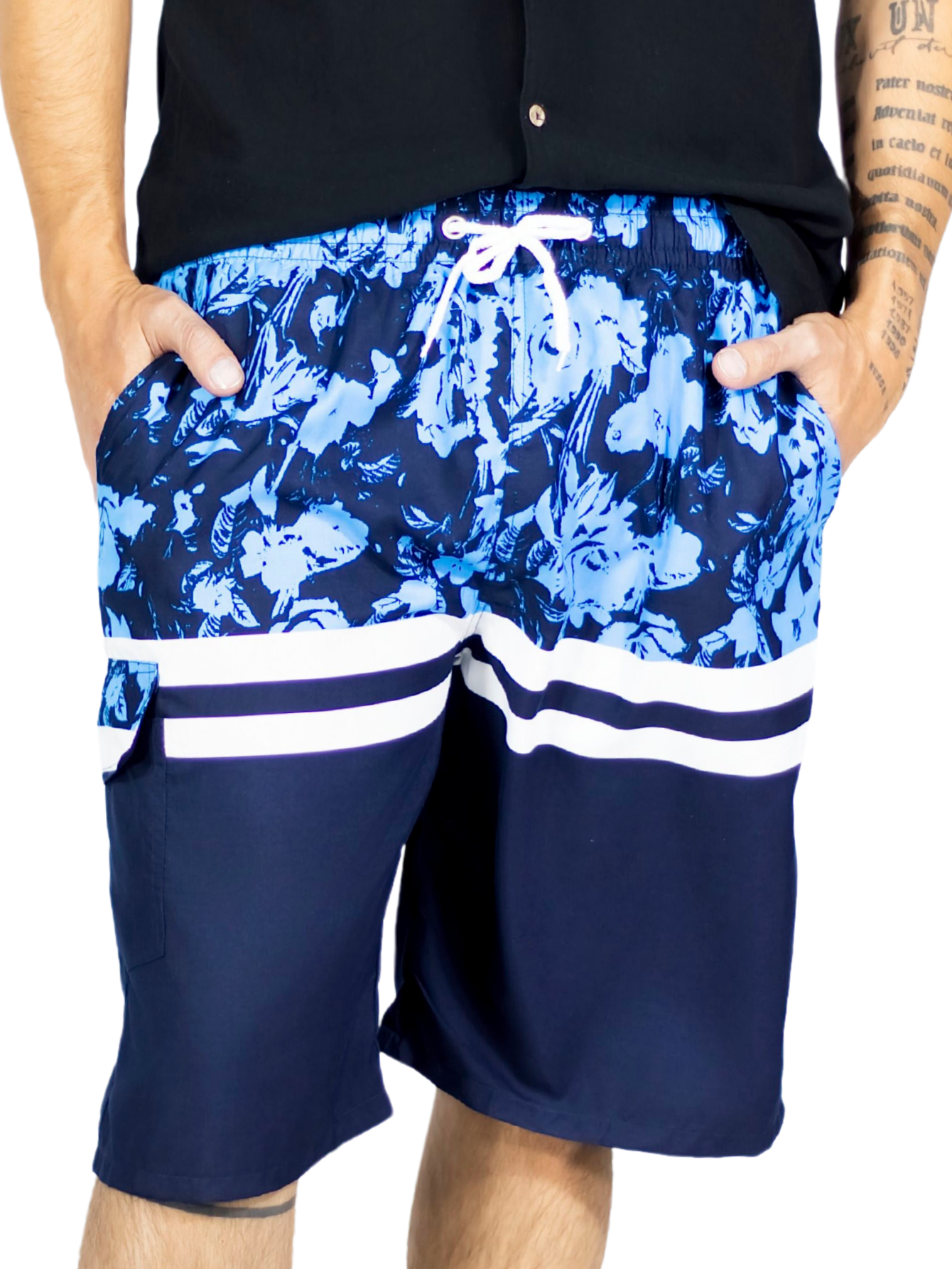 Foto 2 pulgar | Short Playa Y Alberca Hombre Estampado Sh-063 D1 Traje Baño Con Forro