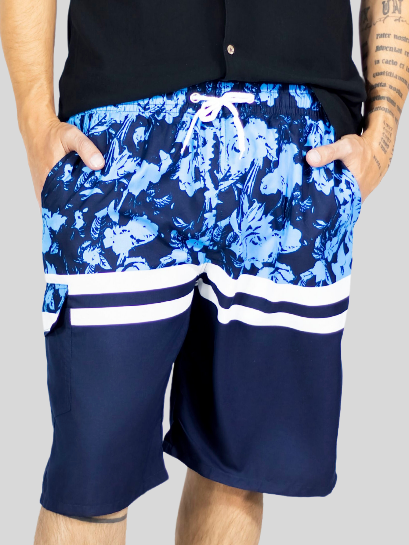 Foto 6 pulgar | Short Playa Y Alberca Hombre Estampado Sh-063 D1 Traje Baño Con Forro