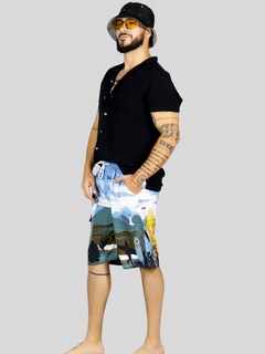 Foto 4 | Short Playa Y Alberca Hombre Estampado Sh-063 D8 Traje Baño Con Forro