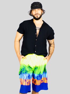 Foto 7 | Short Playa Y Alberca Hombre Estampado Sh-063 D5 Traje Baño Con Forro