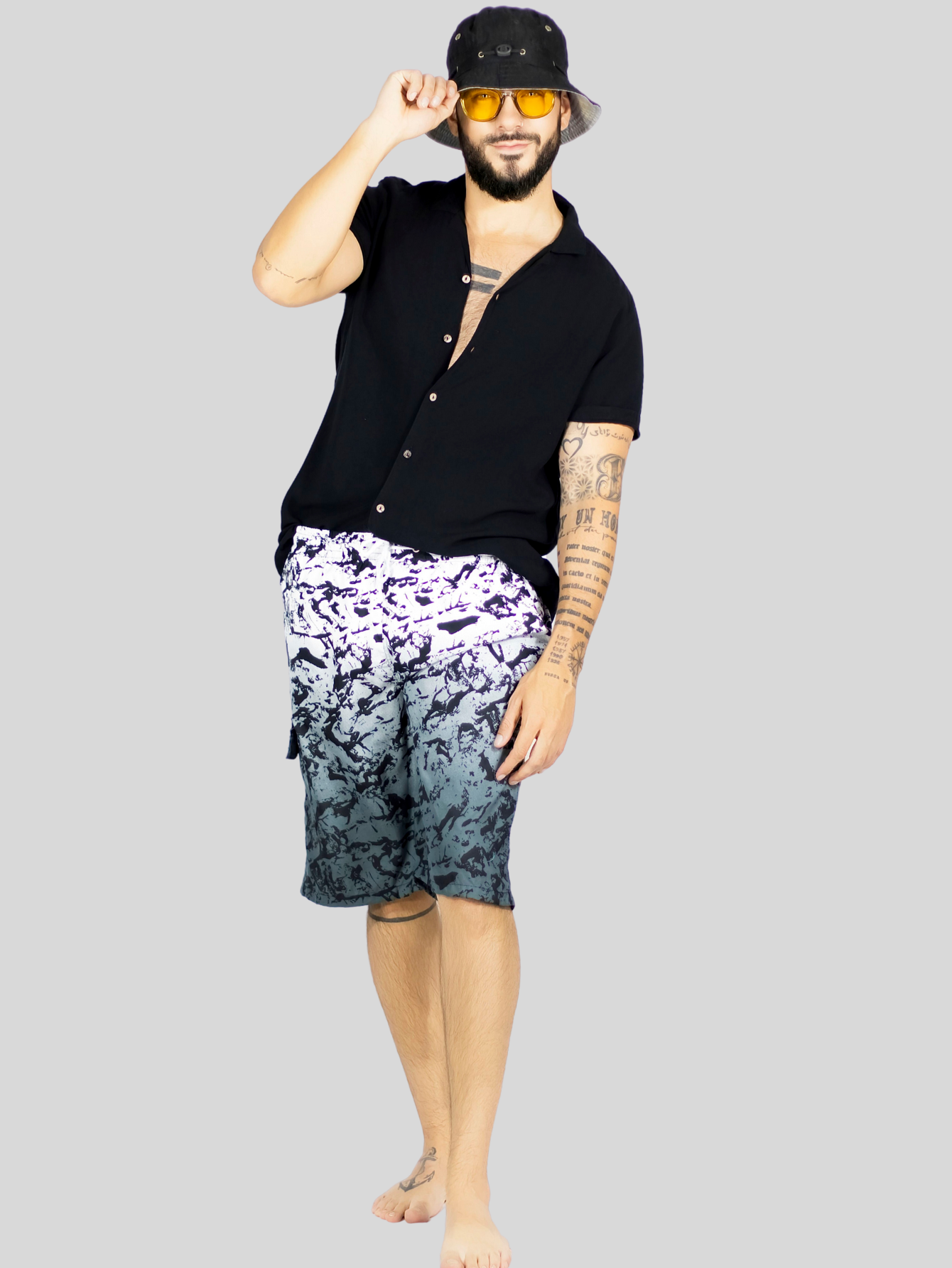 Foto 3 pulgar | Short Playa Y Alberca Hombre Estampado Sh-063 D3 Traje Baño Con Forro