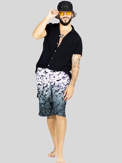 Foto 2 | Short Playa Y Alberca Hombre Estampado Sh-063 D3 Traje Baño Con Forro