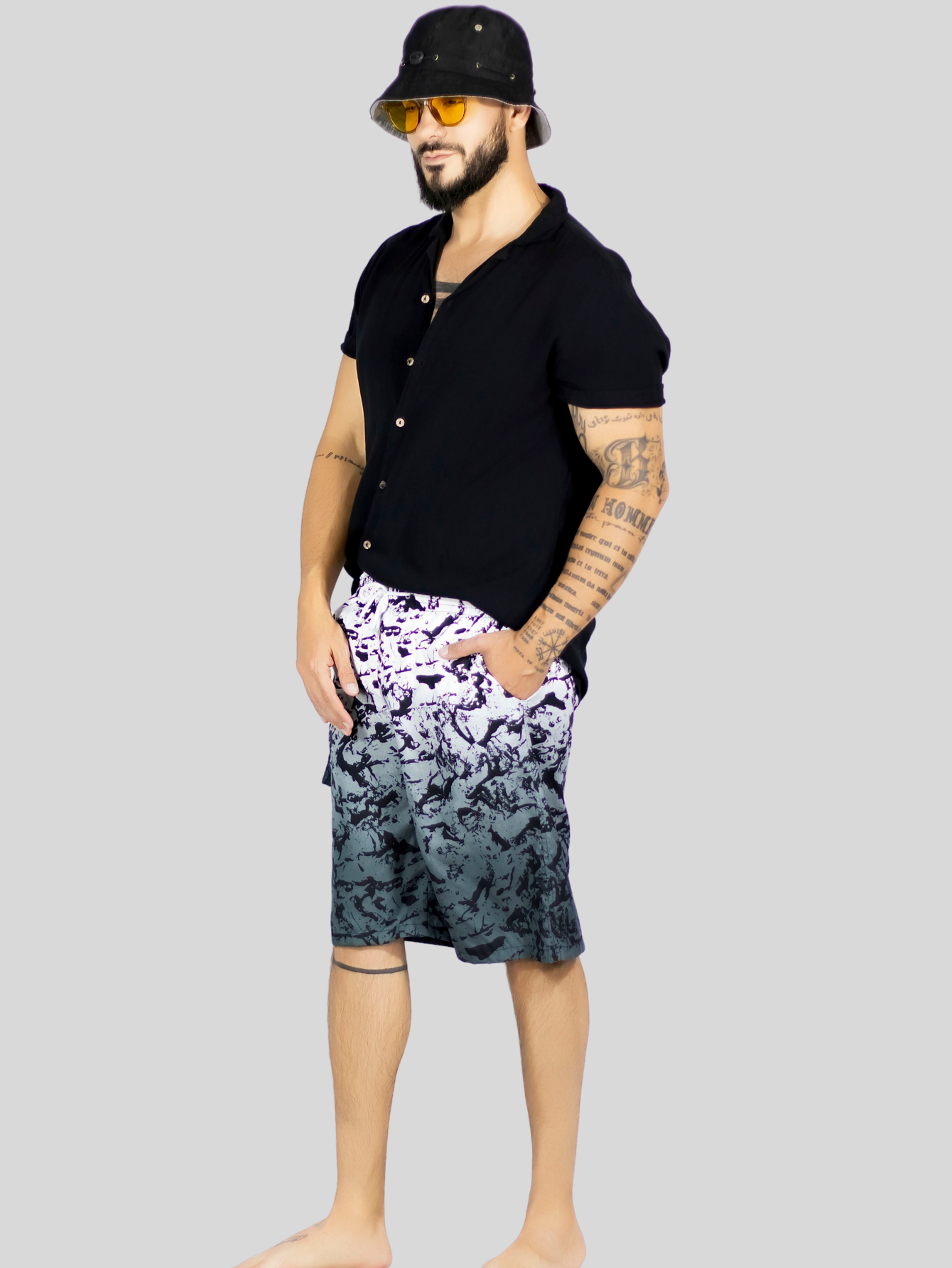 Foto 5 pulgar | Short Playa Y Alberca Hombre Estampado Sh-063 D3 Traje Baño Con Forro