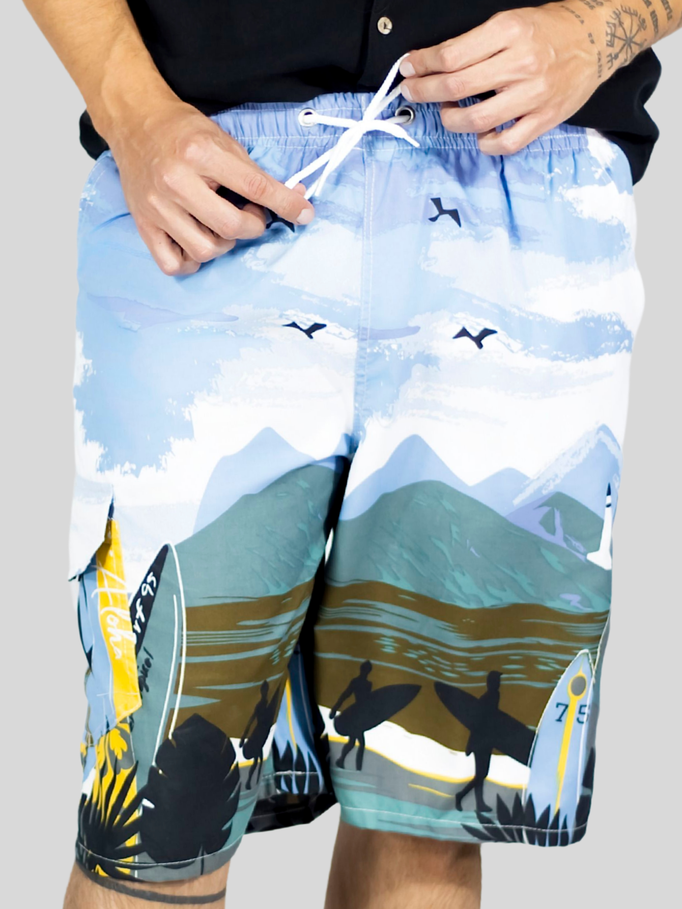 Foto 5 | Short Playa Y Alberca Hombre Estampado Sh-063 D8 Traje Baño Con Forro