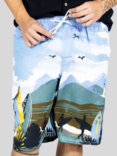 Foto 5 | Short Playa Y Alberca Hombre Estampado Sh-063 D8 Traje Baño Con Forro