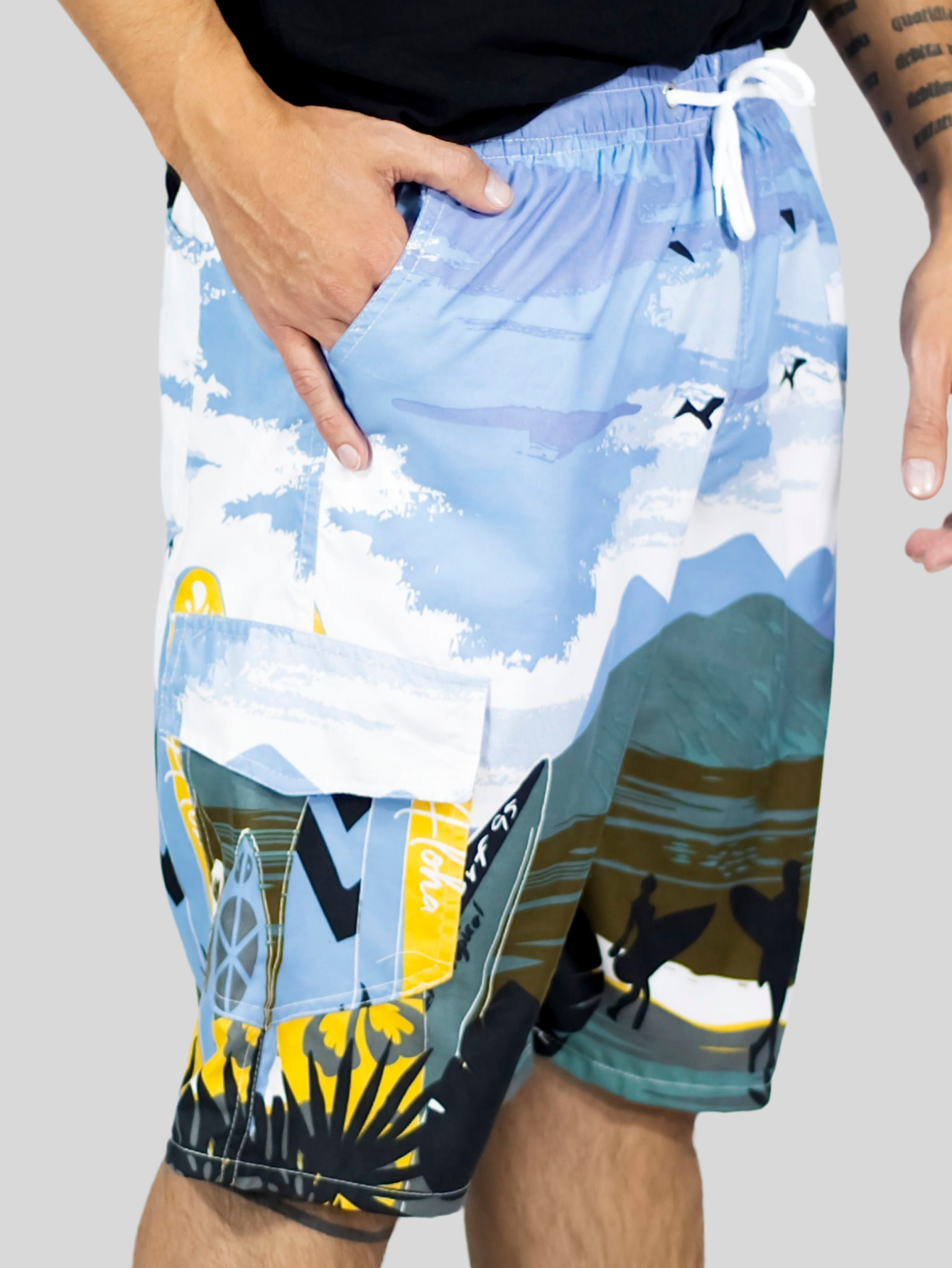 Foto 6 | Short Playa Y Alberca Hombre Estampado Sh-063 D8 Traje Baño Con Forro
