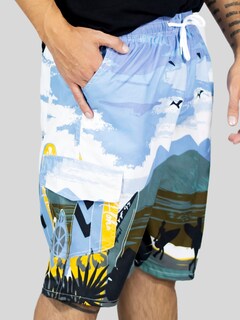 Foto 6 | Short Playa Y Alberca Hombre Estampado Sh-063 D8 Traje Baño Con Forro