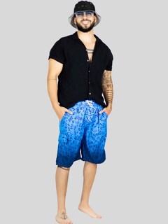 Foto 2 | Short Playa Y Alberca Hombre Estampado Sh-063 D9 Traje Baño Con Forro
