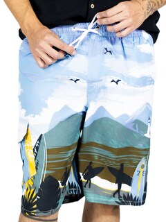 Foto 1 | Short Playa Y Alberca Hombre Estampado Sh-063 D8 Traje Baño Con Forro