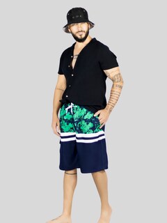 Foto 4 | Short Playa Y Alberca Hombre Estampado Sh-063 D2 Traje Baño Con Forro