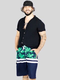 Foto 7 | Short Playa Y Alberca Hombre Estampado Sh-063 D2 Traje Baño Con Forro