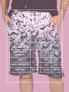Foto 8 | Short Playa Y Alberca Hombre Estampado Sh-063 D1 Traje Baño Con Forro