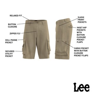 Foto 3 | Pantalones Cortos Cargo Lee Dungarees New Belted Wyoming Para Hombre - Venta Internacional.