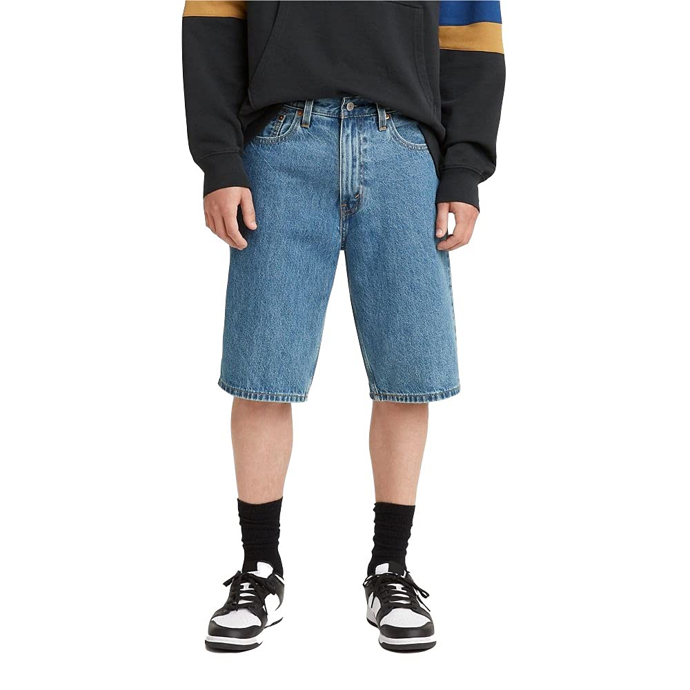Pantalones Cortos De Mezclilla Levi's 569, Holgados, Rectos, Medianos, Índigo Para Hombre - Venta Internacional. $1,237