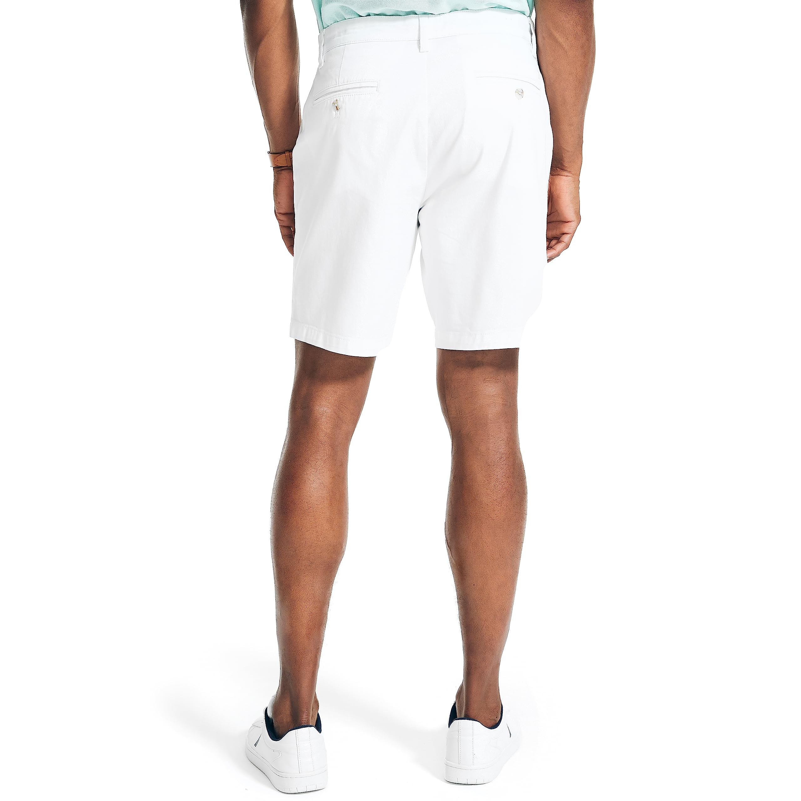 Foto 3 pulgar | Pantalones Cortos Nautica Classic Fit, Parte Delantera Plana, Elástico, Chino Blanco - Venta Internacional.