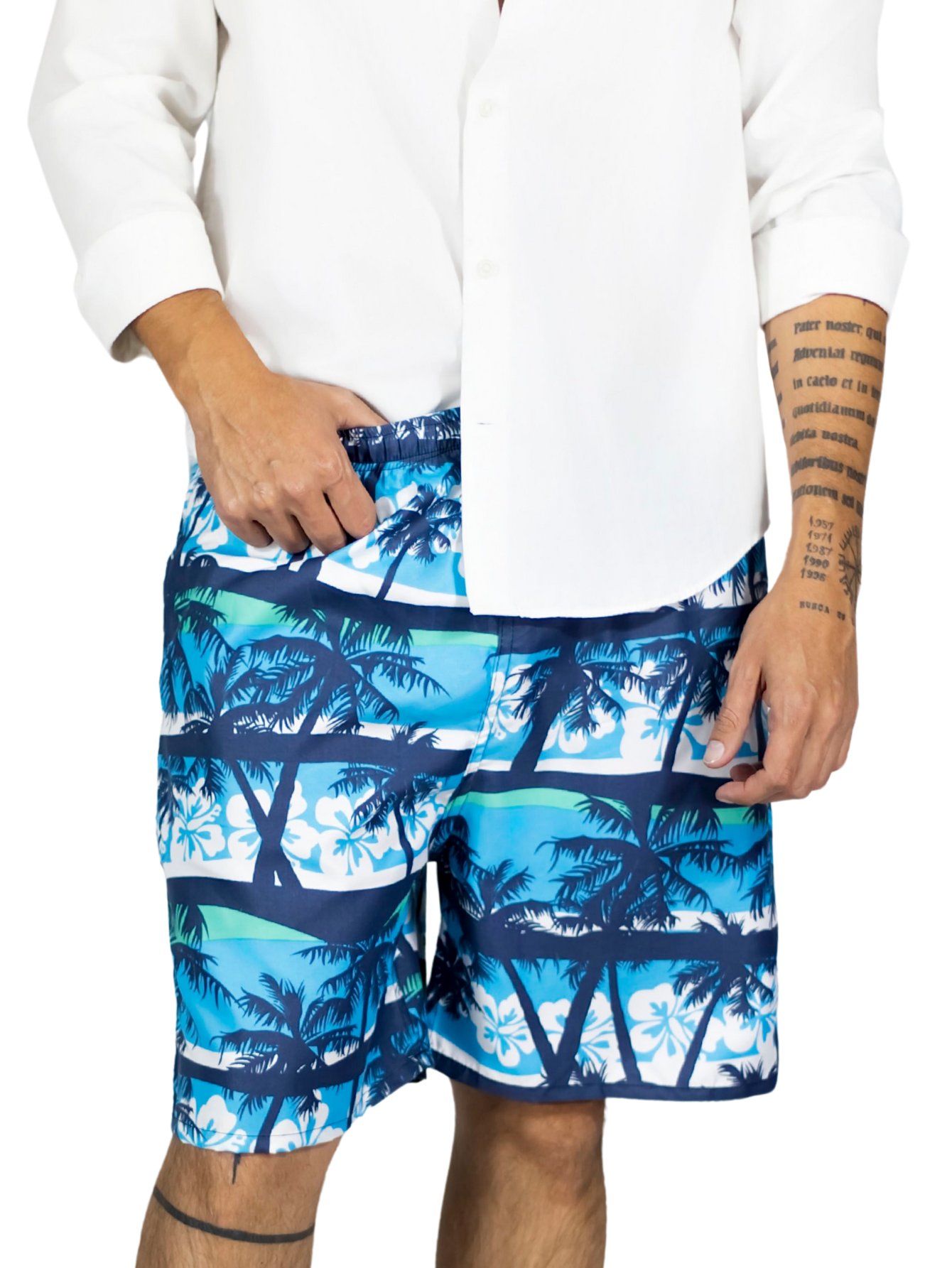 Foto 2 pulgar | Short Hombre Traje De Baño O Casual Sh-059 D5 Cintura Ajustable Y Bolsas