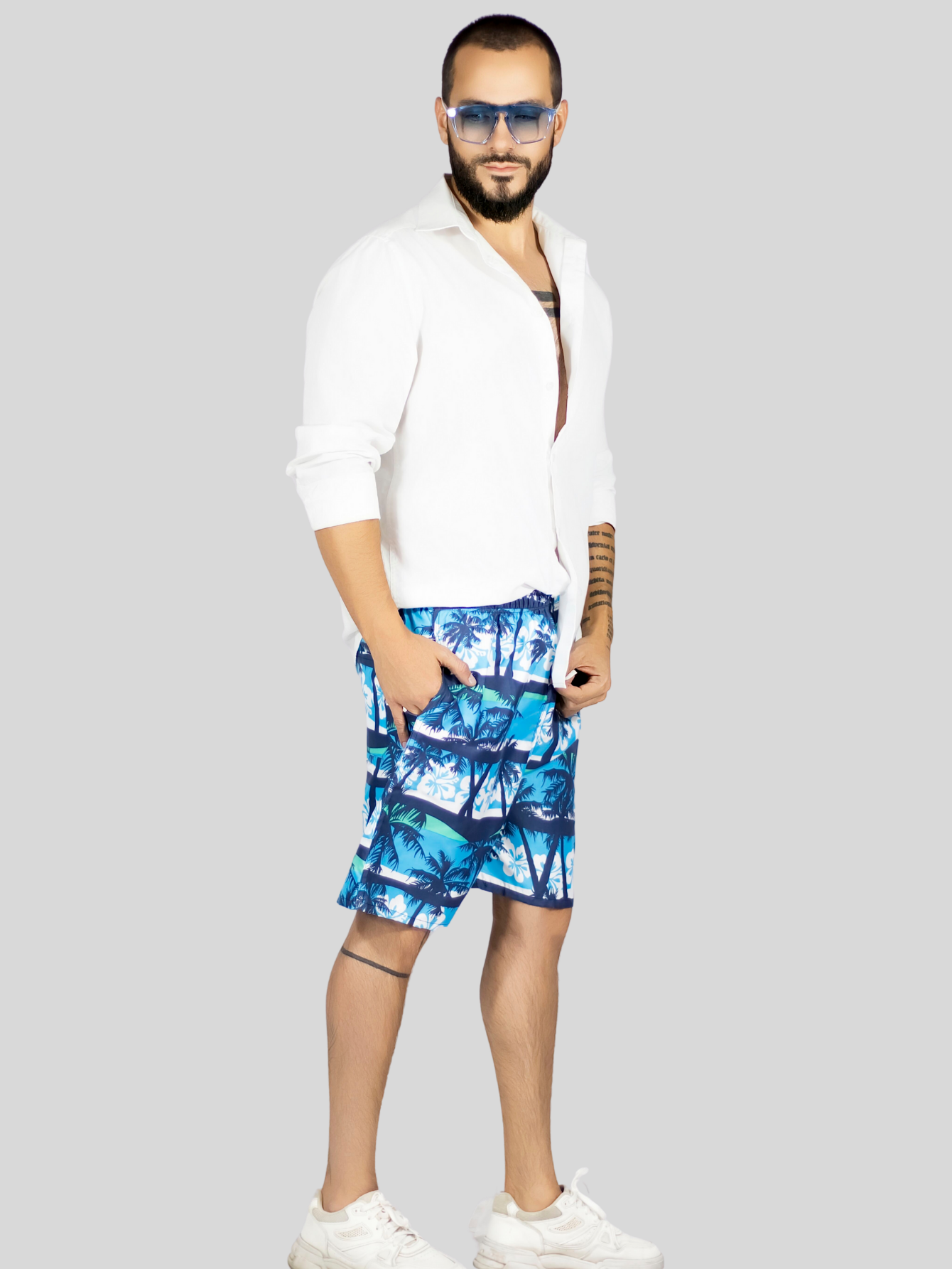 Foto 3 pulgar | Short Hombre Traje De Baño O Casual Sh-059 D5 Cintura Ajustable Y Bolsas