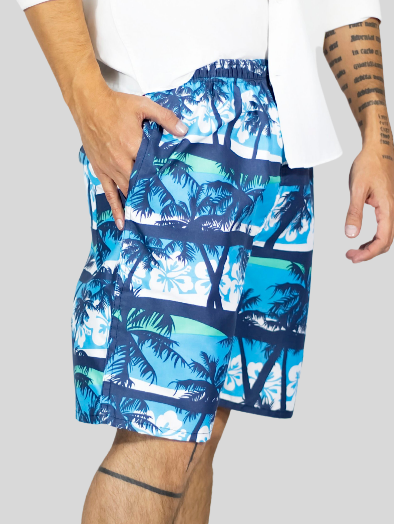 Foto 6 | Short Hombre Traje De Baño O Casual Sh-059 D5 Cintura Ajustable Y Bolsas