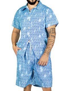 Foto 1 | Conjunto Hombre Verano Camisa Y Short A Juego Conj-076 Diseño 15 Alberca Playa Y Calor