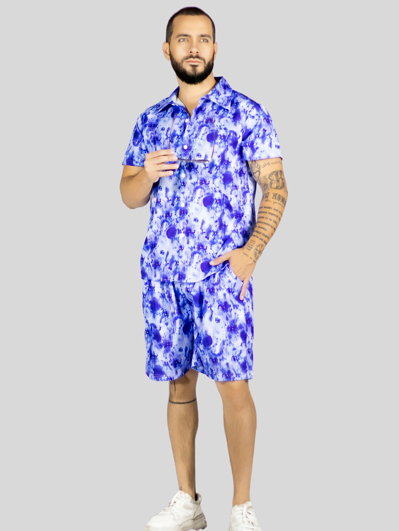 Foto 6 pulgar | Conjunto Hombre Verano Camisa Y Short A Juego Conj-076 Diseño 13 Alberca Playa Y Calor