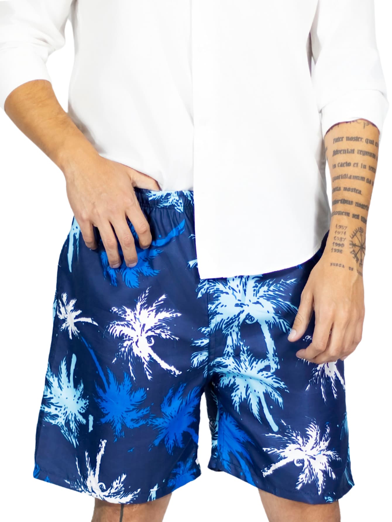 Short Hombre Traje De Baño O Casual Sh-059 D6 Cintura Ajustable Y Bolsas $229