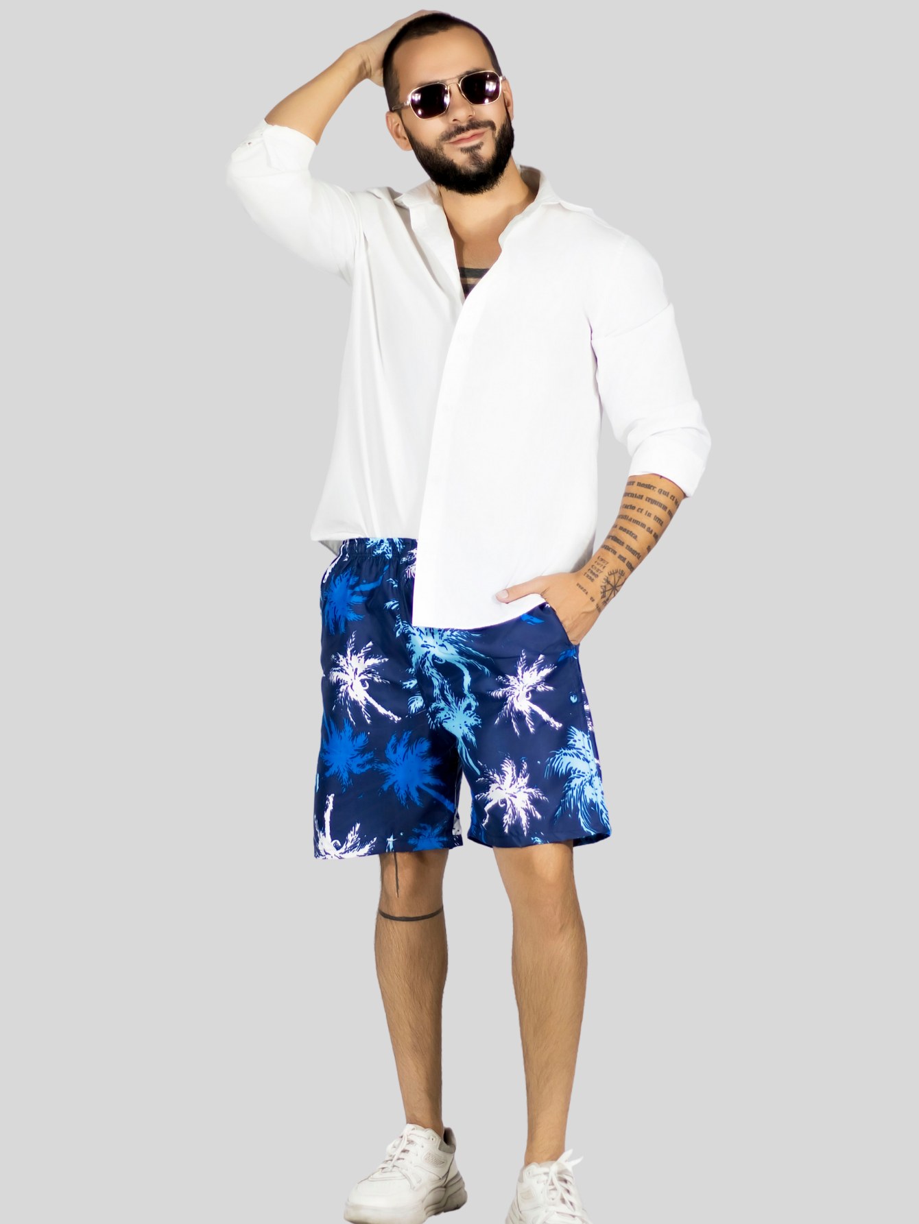 Foto 3 pulgar | Short Hombre Traje De Baño O Casual Sh-059 D6 Cintura Ajustable Y Bolsas