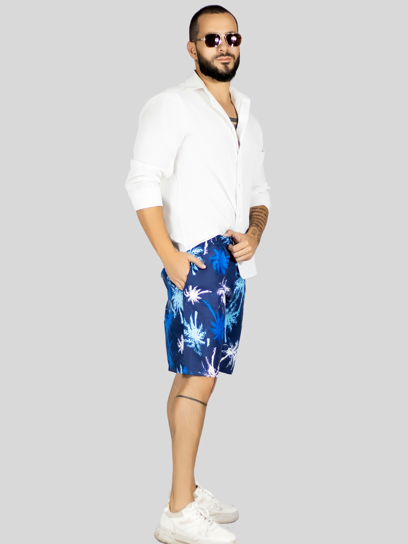Foto 5 pulgar | Short Hombre Traje De Baño O Casual Sh-059 D6 Cintura Ajustable Y Bolsas