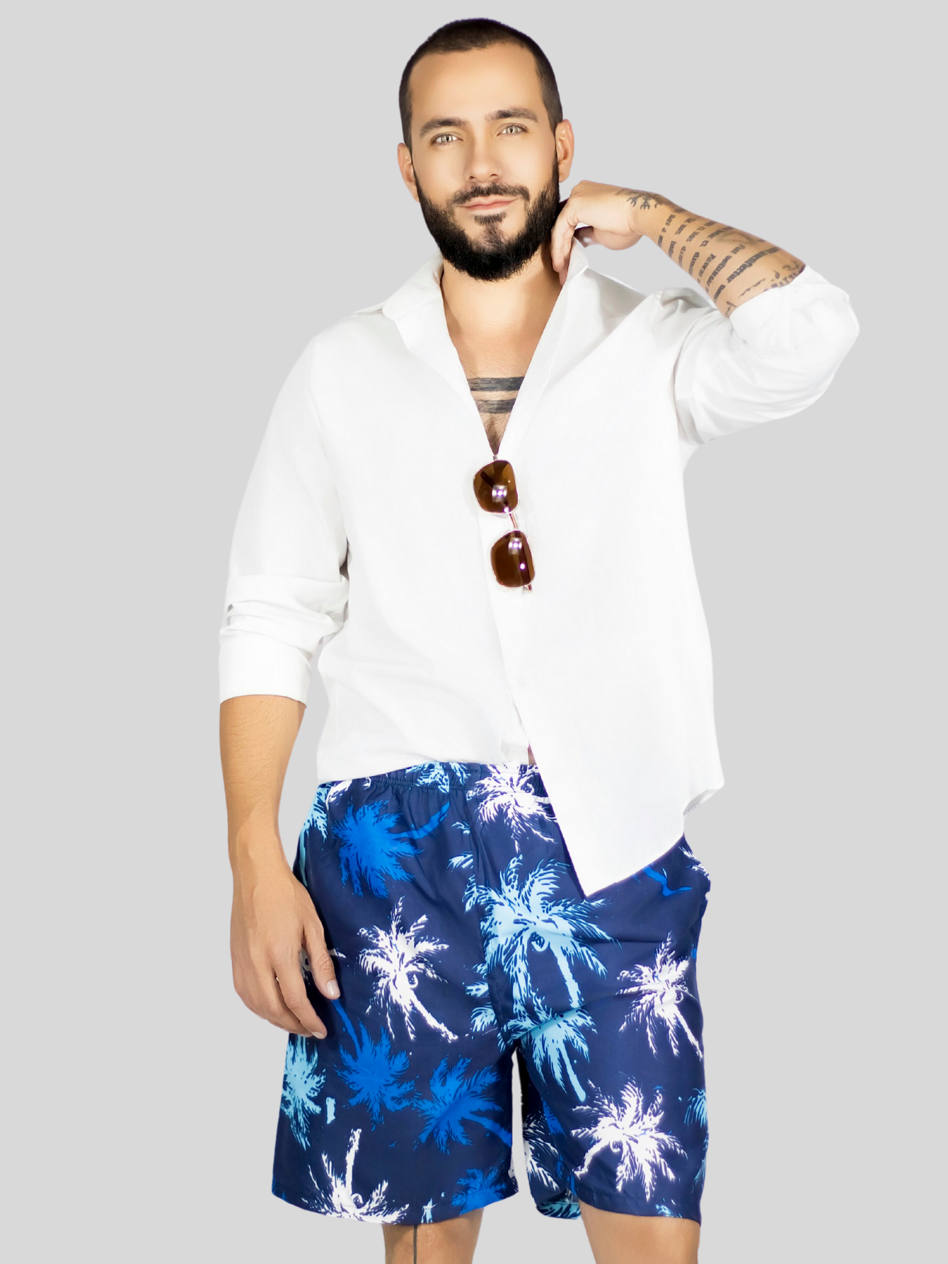 Foto 6 | Short Hombre Traje De Baño O Casual Sh-059 D6 Cintura Ajustable Y Bolsas
