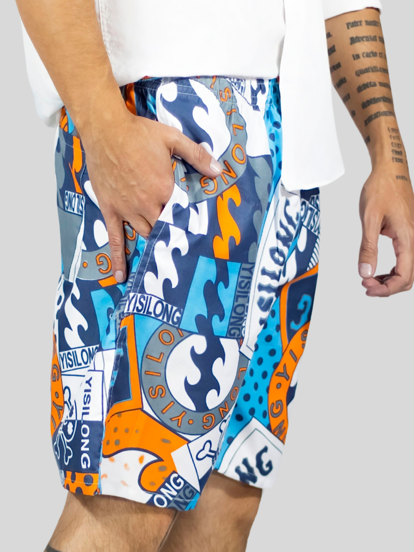 Foto 7 | Short Hombre Traje De Baño O Casual Sh-059 D10 Cintura Ajustable Y Bolsas