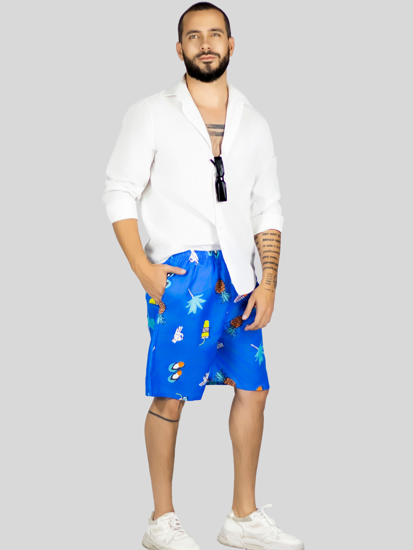 Foto 5 pulgar | Short Hombre Traje De Baño O Casual Sh-059 D4 Cintura Ajustable Y Bolsas