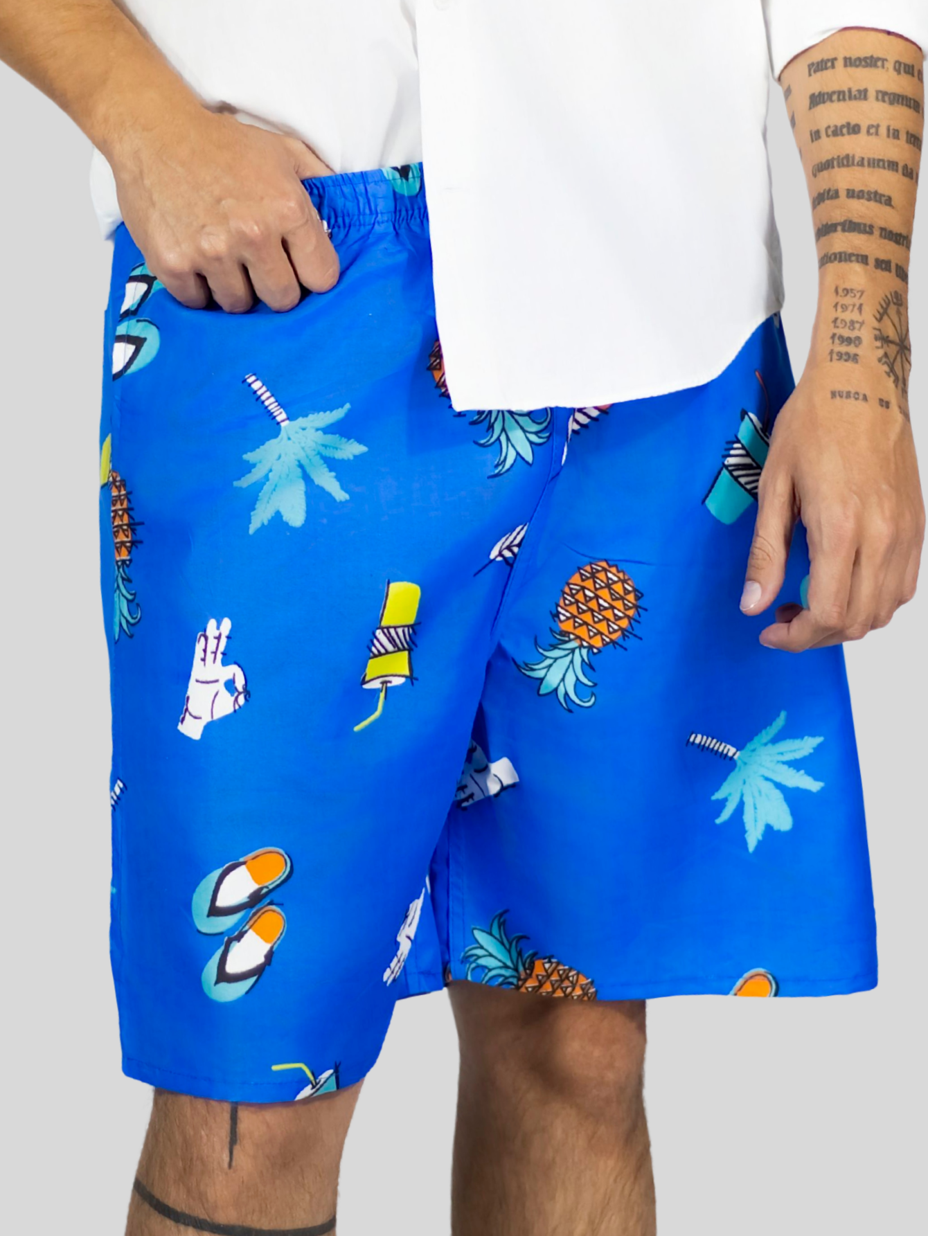 Foto 6 pulgar | Short Hombre Traje De Baño O Casual Sh-059 D4 Cintura Ajustable Y Bolsas