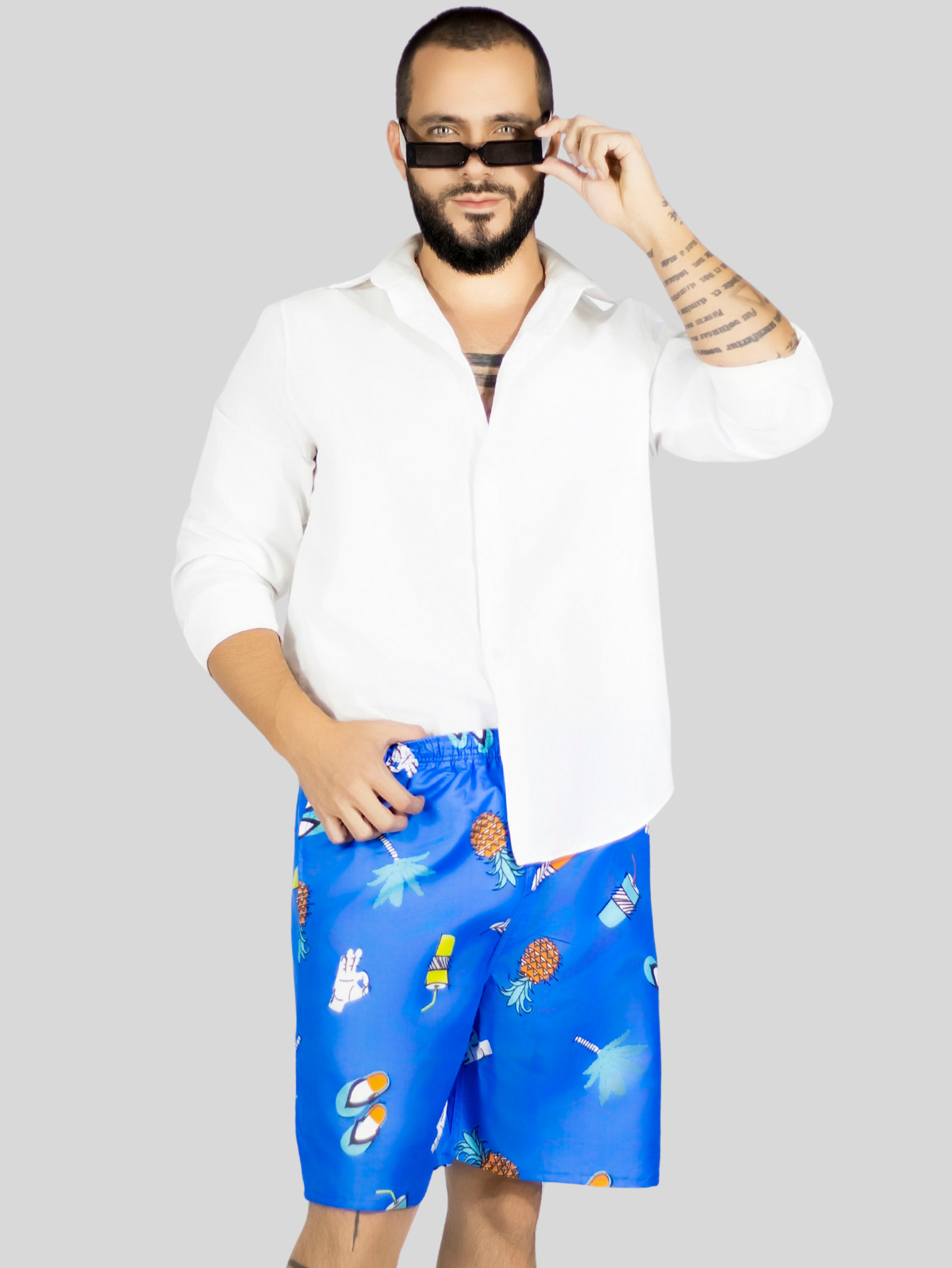 Foto 7 pulgar | Short Hombre Traje De Baño O Casual Sh-059 D4 Cintura Ajustable Y Bolsas