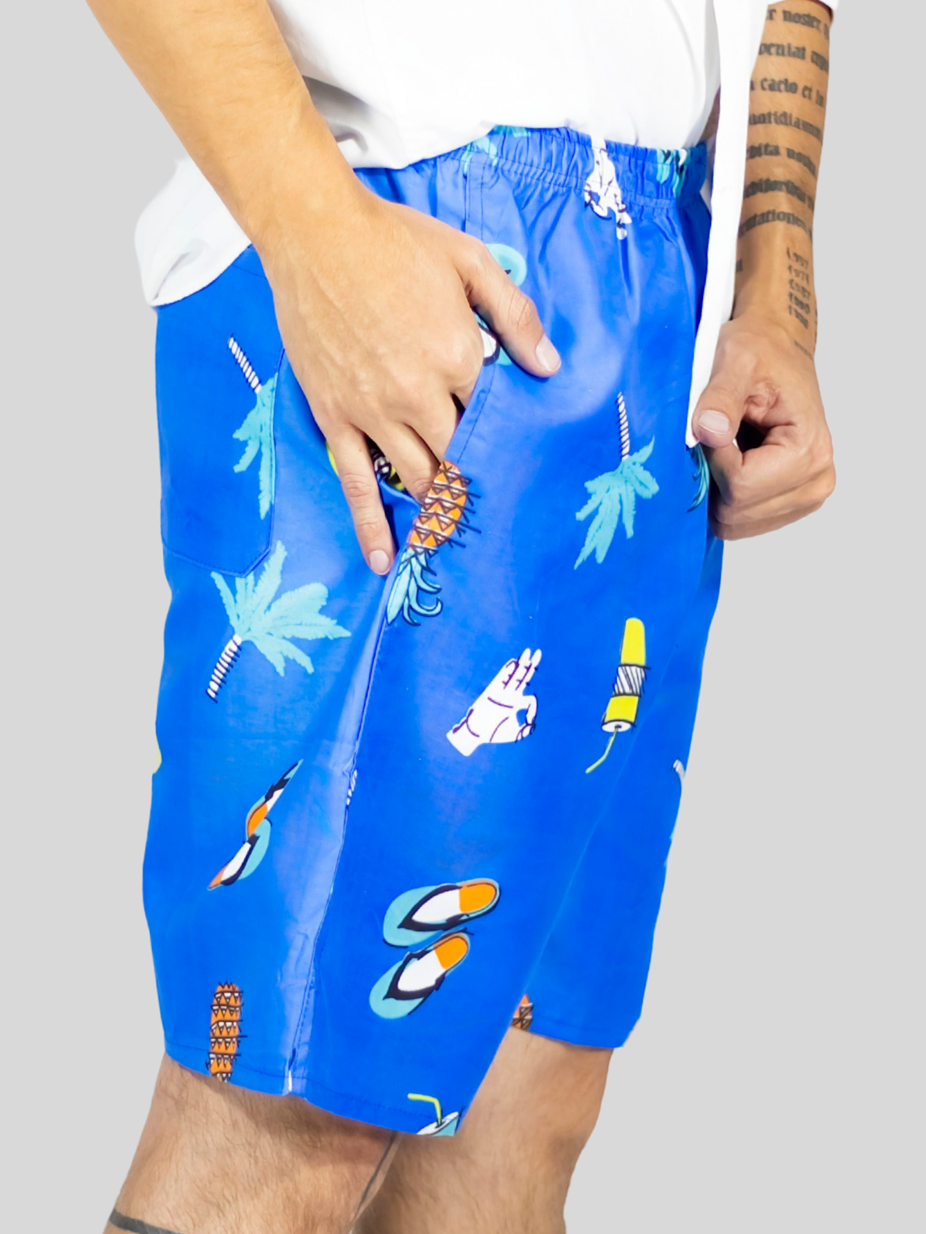 Foto 8 pulgar | Short Hombre Traje De Baño O Casual Sh-059 D4 Cintura Ajustable Y Bolsas