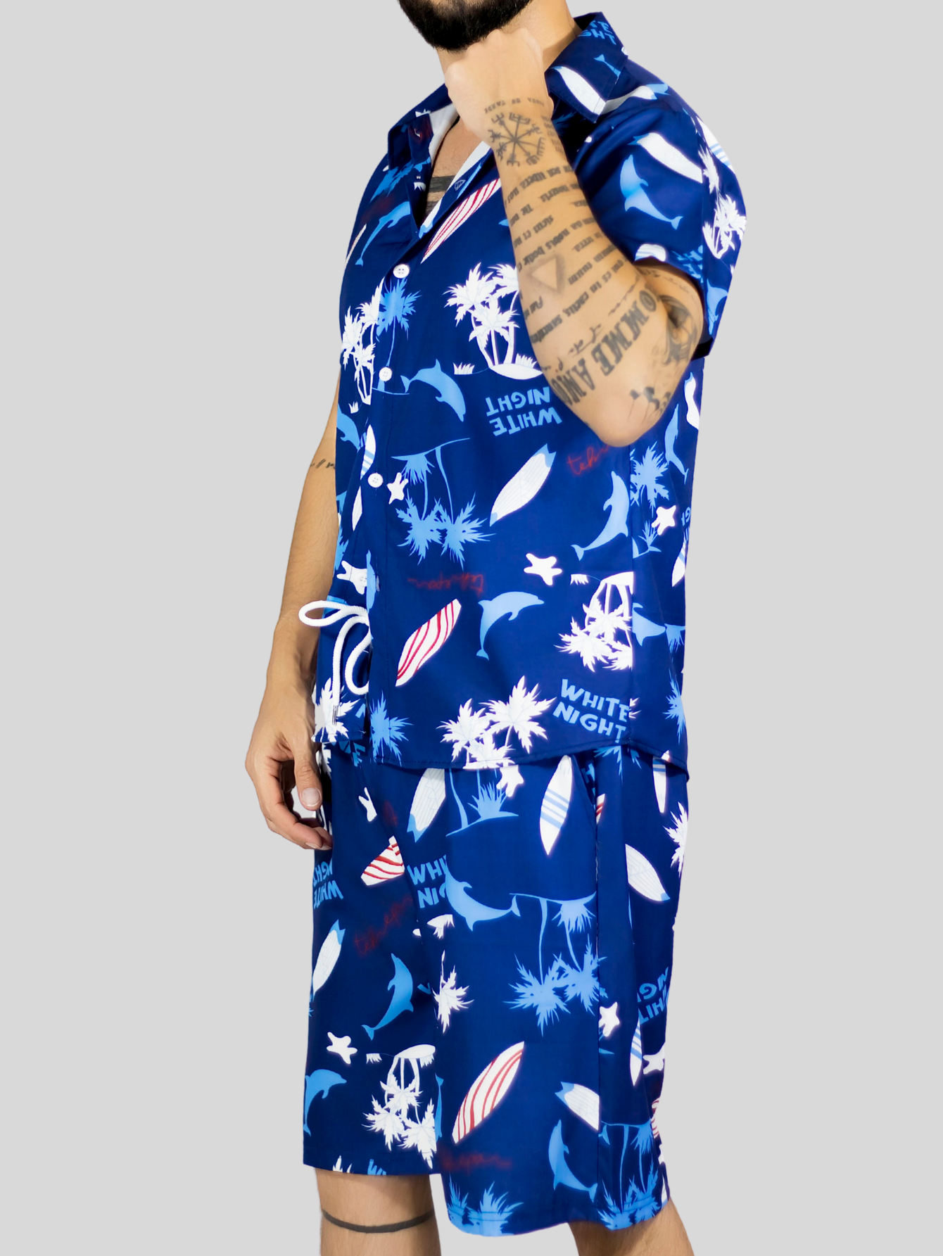 Foto 7 | Conjunto Hombre Verano Camisa Y Short A Juego Conj-076 Diseño 7 Alberca Playa Y Calor