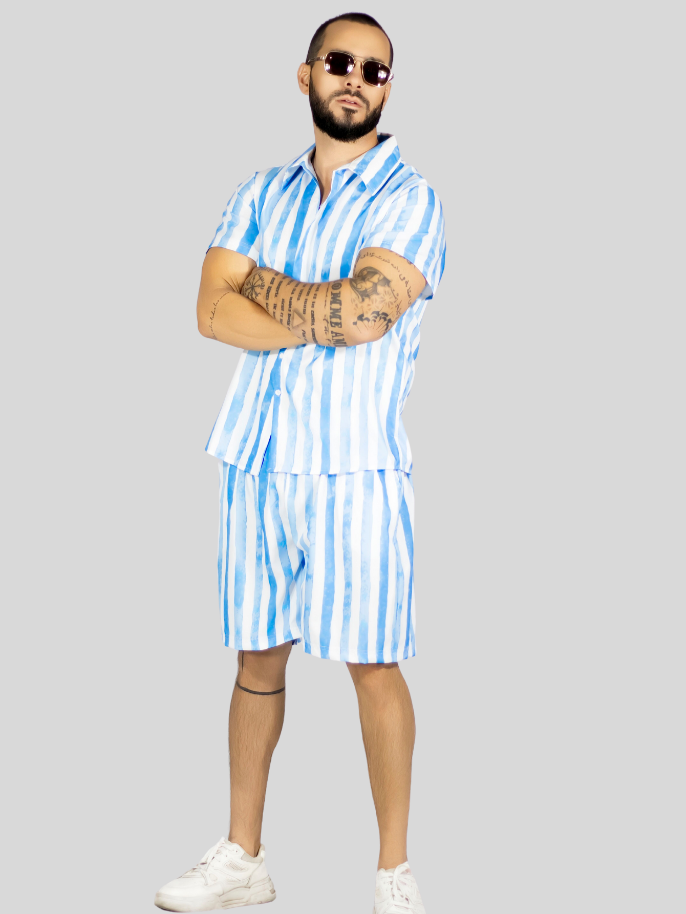 Foto 3 pulgar | Conjunto Hombre Verano Camisa Y Short A Juego Conj-076 Diseño 3 Alberca Playa Y Calor
