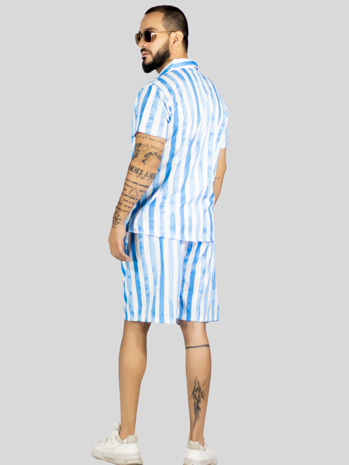 Foto 4 pulgar | Conjunto Hombre Verano Camisa Y Short A Juego Conj-076 Diseño 3 Alberca Playa Y Calor