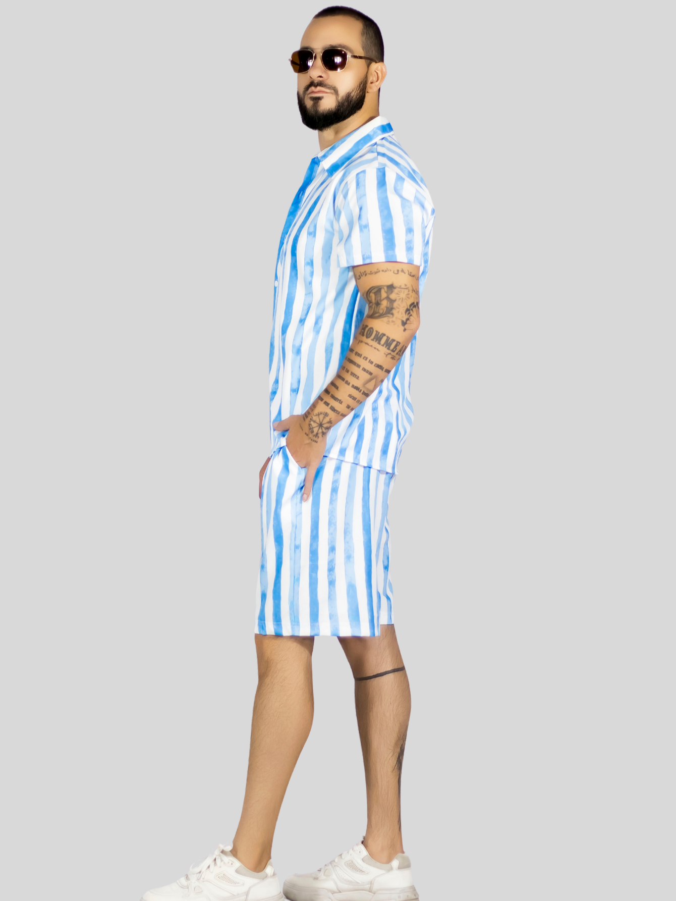 Foto 5 pulgar | Conjunto Hombre Verano Camisa Y Short A Juego Conj-076 Diseño 3 Alberca Playa Y Calor
