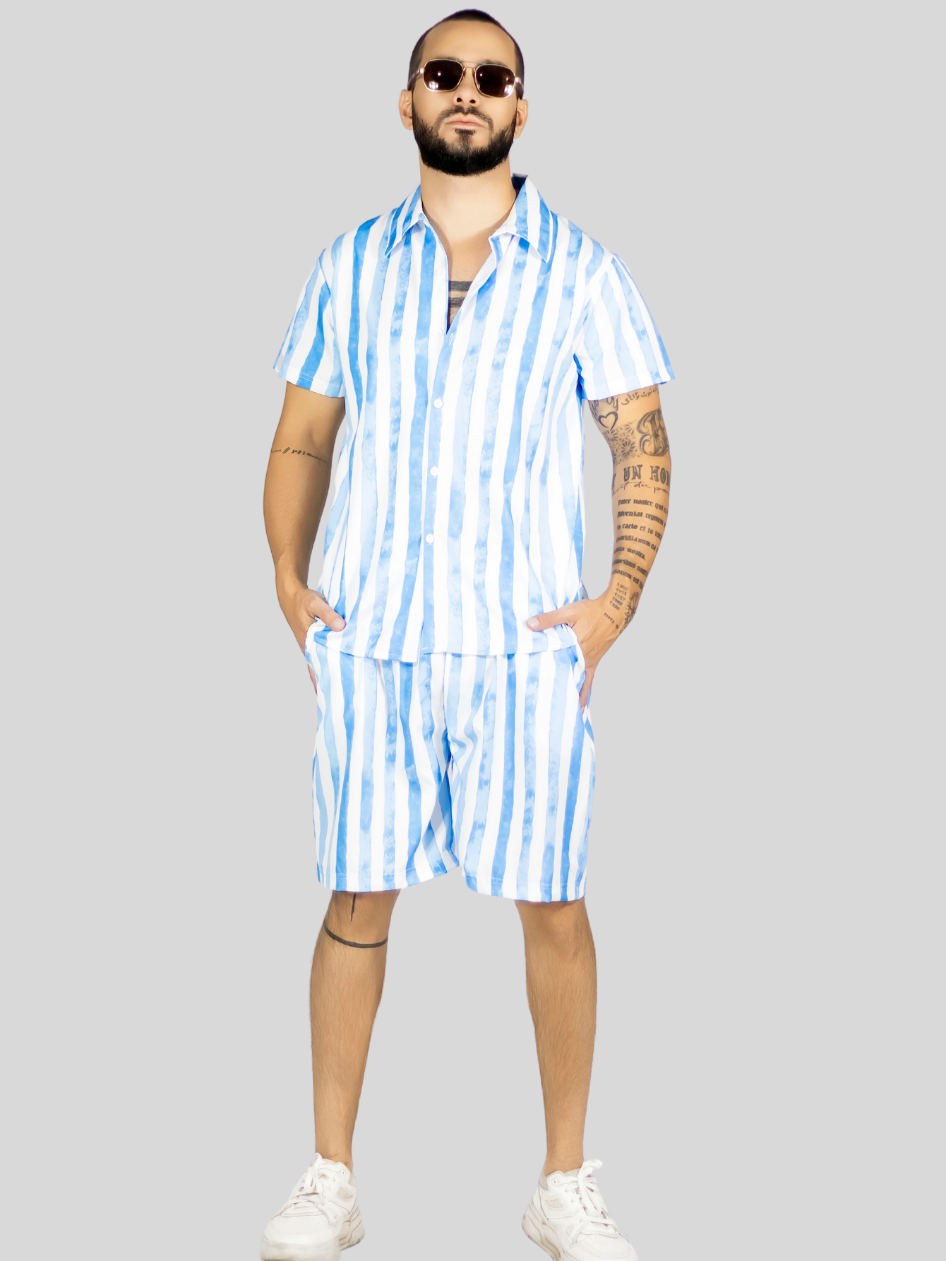 Foto 5 | Conjunto Hombre Verano Camisa Y Short A Juego Conj-076 Diseño 3 Alberca Playa Y Calor