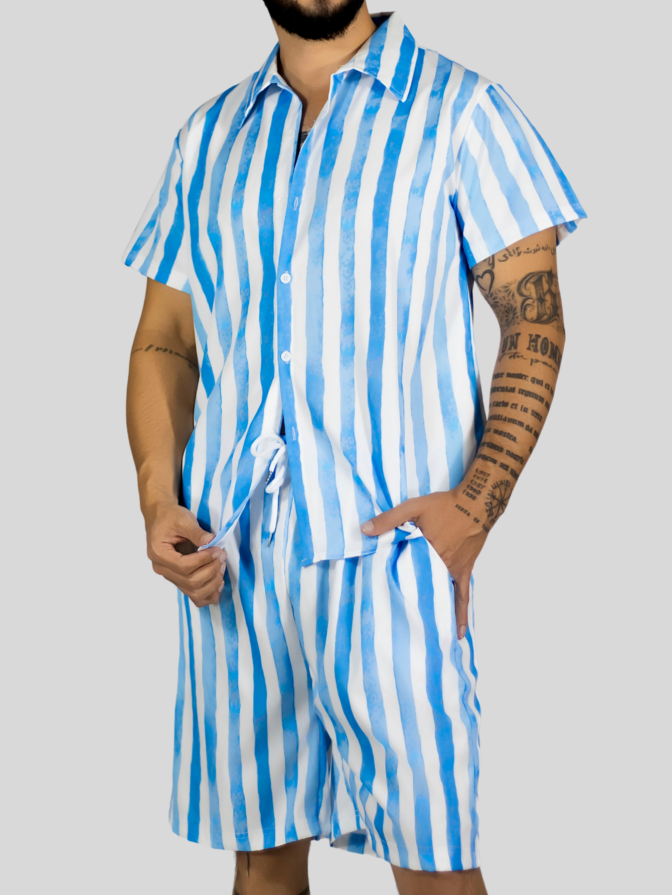 Foto 7 | Conjunto Hombre Verano Camisa Y Short A Juego Conj-076 Diseño 3 Alberca Playa Y Calor