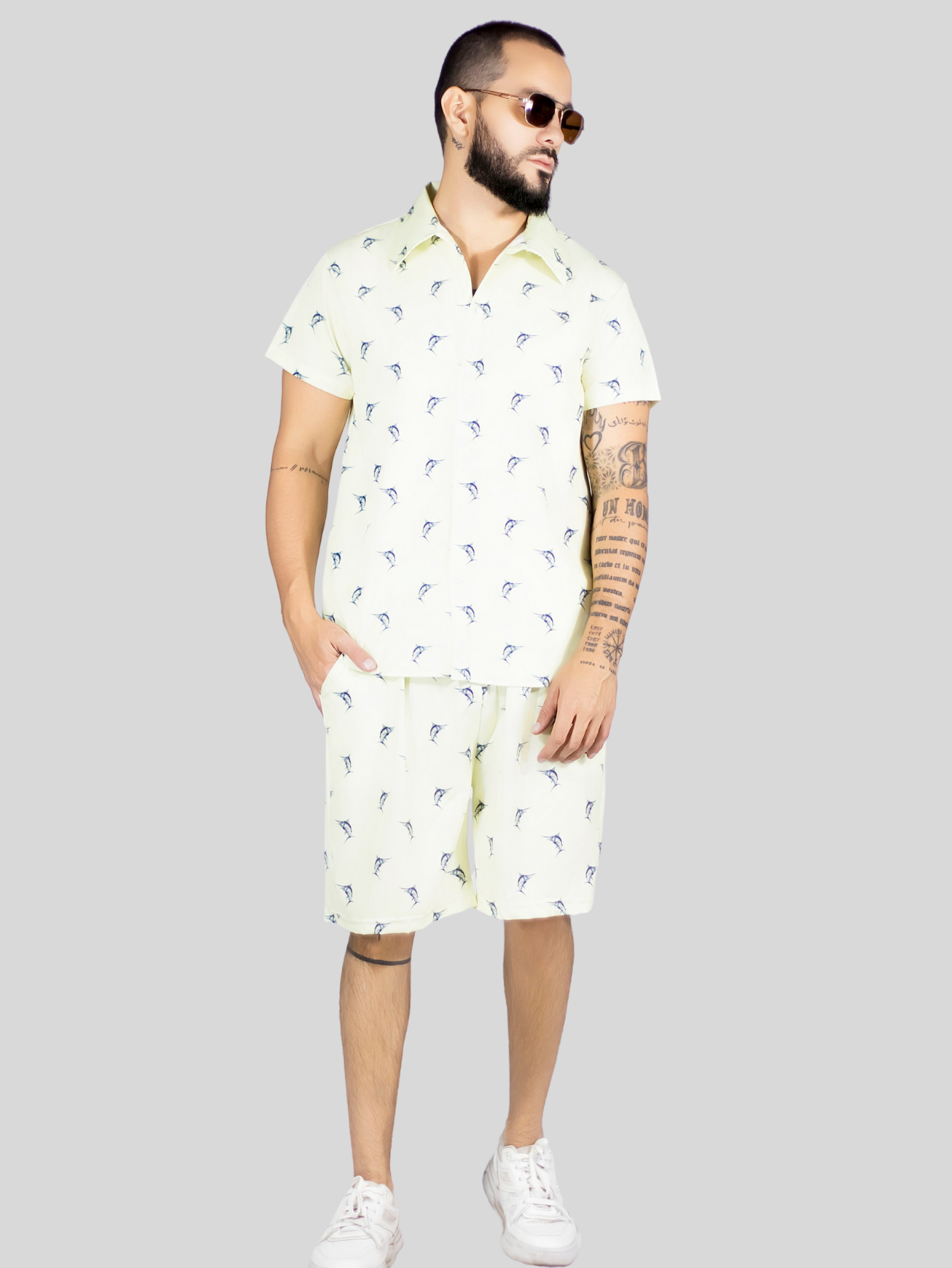 Foto 5 | Conjunto Hombre Verano Camisa Y Short A Juego Conj-076 Diseño 8 Alberca Playa Y Calor