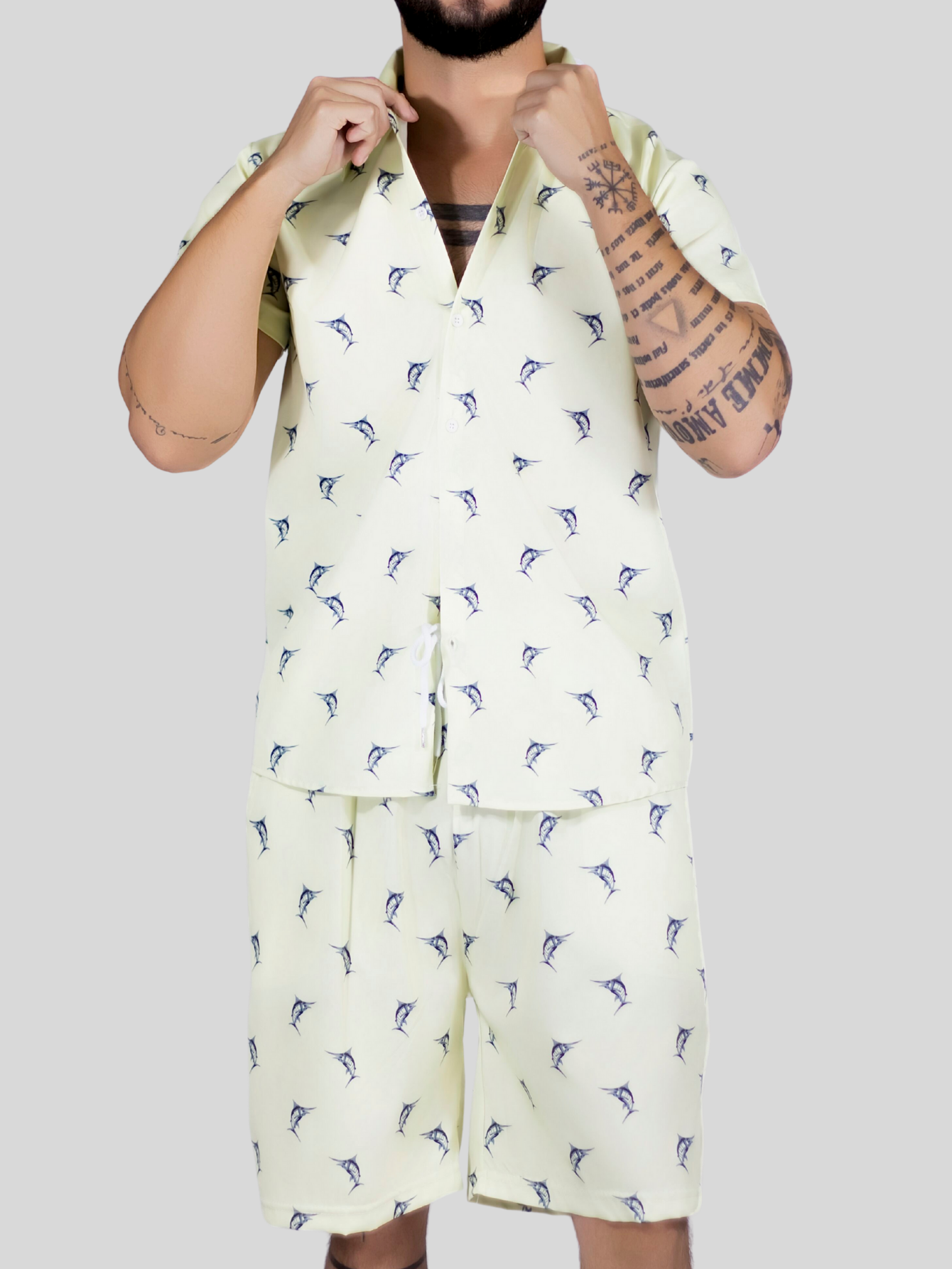 Foto 6 | Conjunto Hombre Verano Camisa Y Short A Juego Conj-076 Diseño 8 Alberca Playa Y Calor