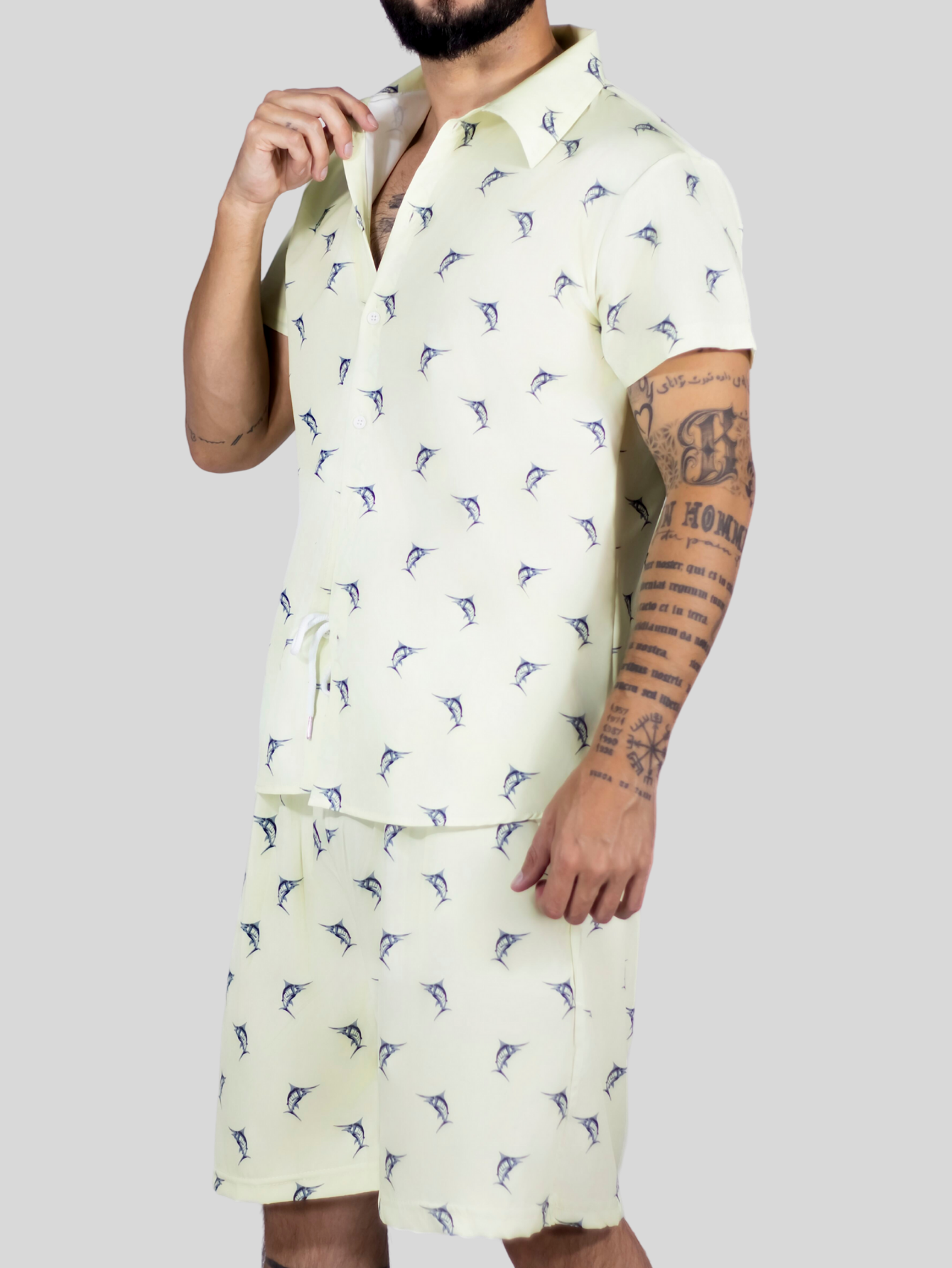 Foto 7 | Conjunto Hombre Verano Camisa Y Short A Juego Conj-076 Diseño 8 Alberca Playa Y Calor
