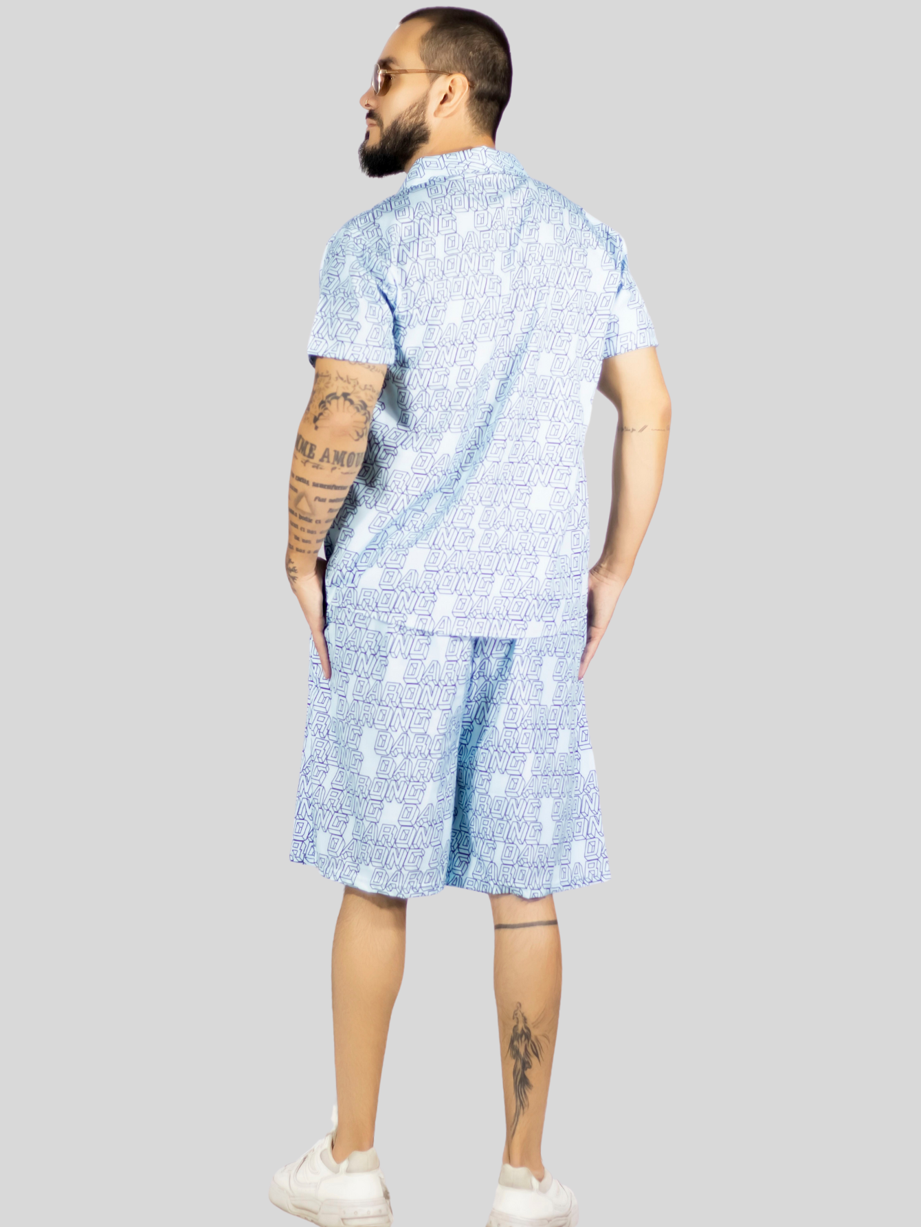 Foto 4 pulgar | Conjunto Hombre Verano Camisa Y Short A Juego Conj-076 Diseño 6 Alberca Playa Y Calor