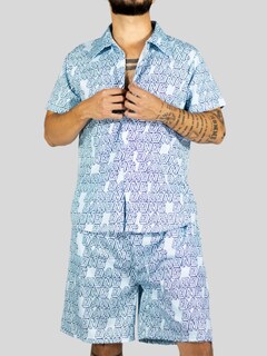 Foto 6 | Conjunto Hombre Verano Camisa Y Short A Juego Conj-076 Diseño 6 Alberca Playa Y Calor