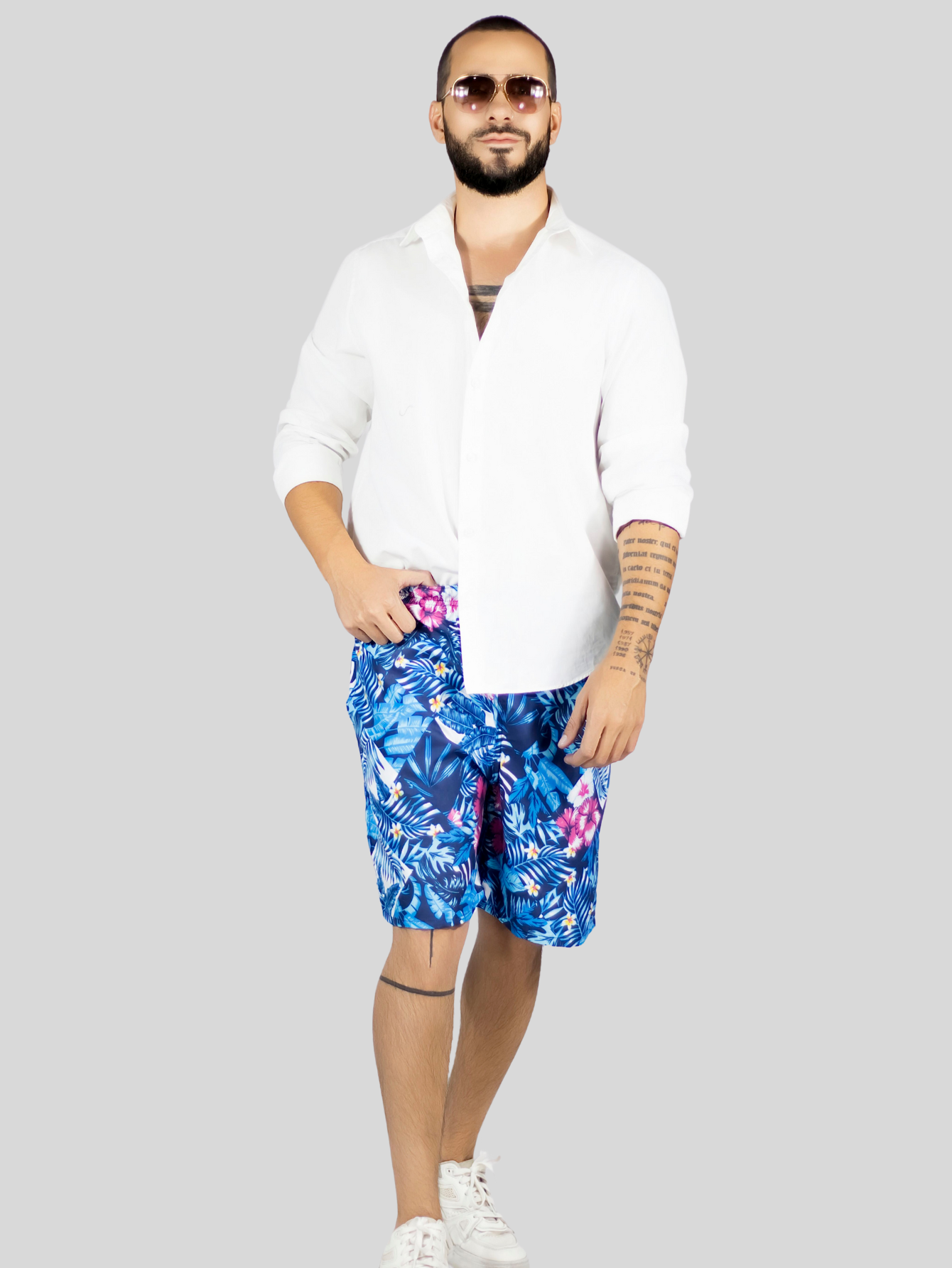 Foto 3 pulgar | Short Hombre Traje De Baño O Casual Sh-059 D3 Cintura Ajustable Y Bolsas