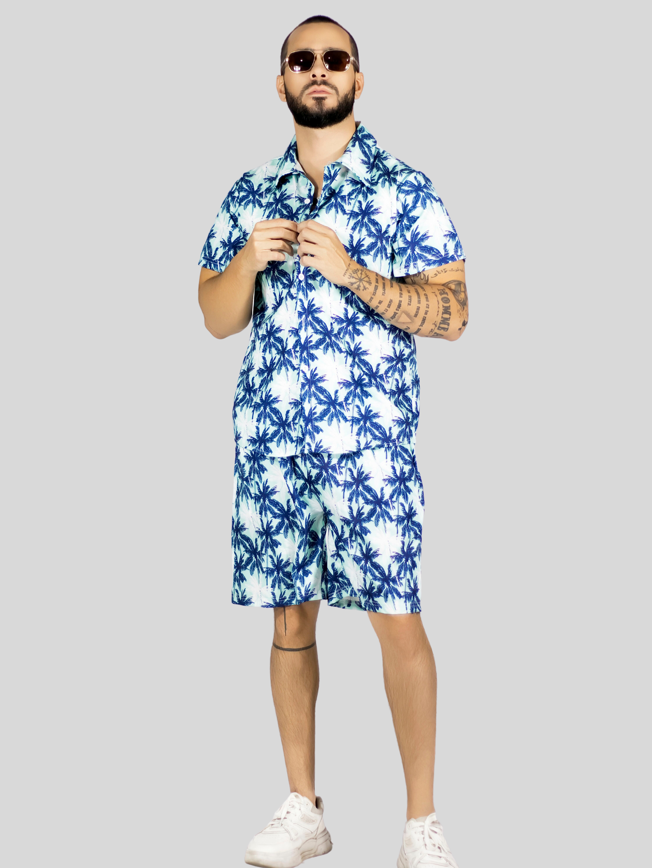 Foto 6 pulgar | Conjunto Hombre Verano Camisa Y Short A Juego Conj-076 Diseño 14 Alberca Playa Y Calor