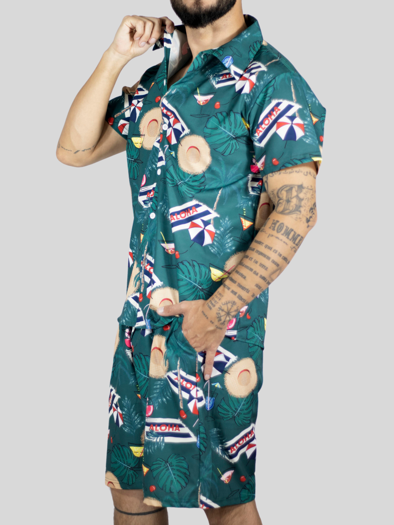 Foto 7 | Conjunto Hombre Verano Camisa Y Short A Juego Conj-076 Diseño 5 Alberca Playa Y Calor