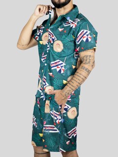 Foto 7 | Conjunto Hombre Verano Camisa Y Short A Juego Conj-076 Diseño 5 Alberca Playa Y Calor
